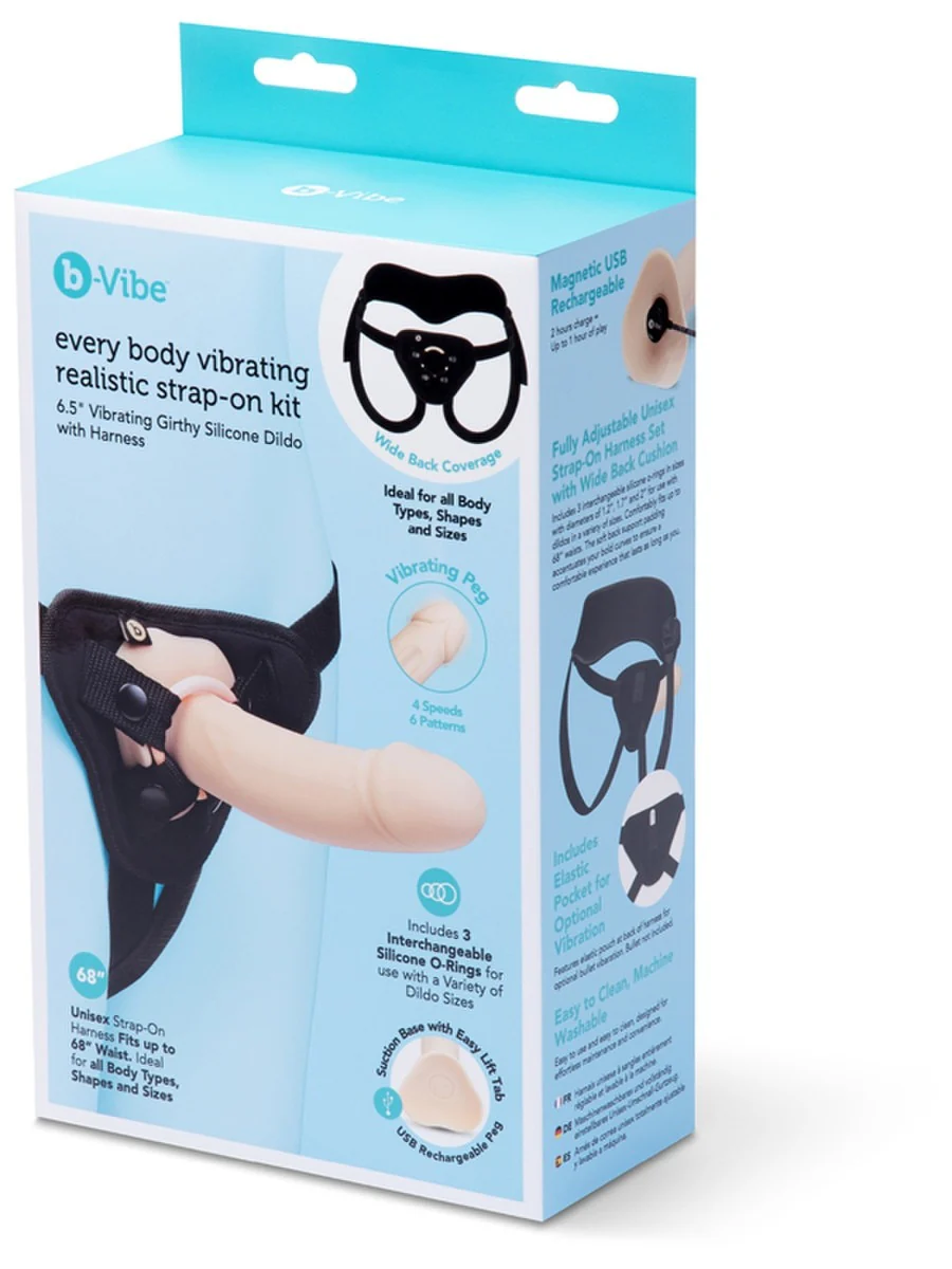 b-Vibe Every Body Vibrating Realistic Strap-On Kit - Image 2
