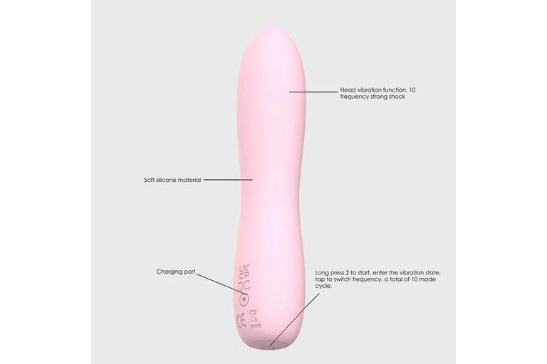 Bella Silicone 140mm Bullet Massager Pink - Image 2