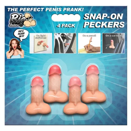 Big Ballers Snap-On Peckers - 4 Pack