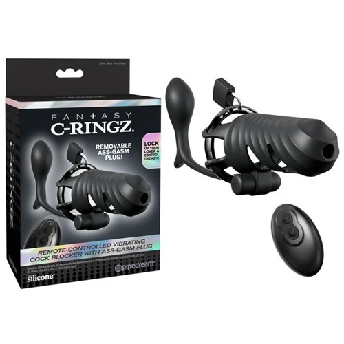 Fantasy C-Ringz Remote-Controlled Vibrating Cock Blocker with Ass-Gasm Plug