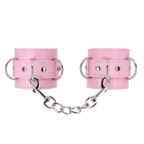 Faux Leather Wrist Cuffs With Buckle - Image 4