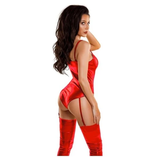 Glossy Doja Bodysuit Red - Image 4