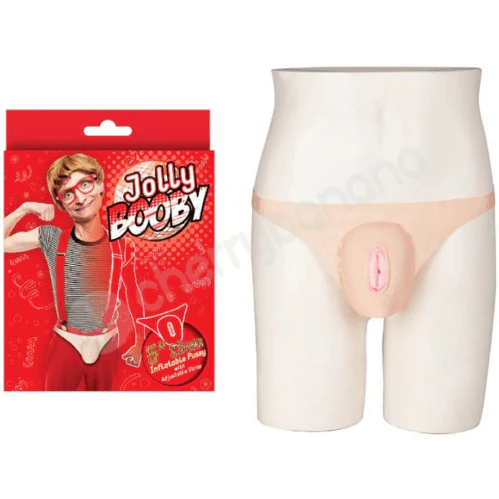 Inflatable Pussy with Adjustable Straps - Jolly Booby
