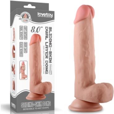 Lovetoy Dual Sliding Dong Sliding-Skin 8"