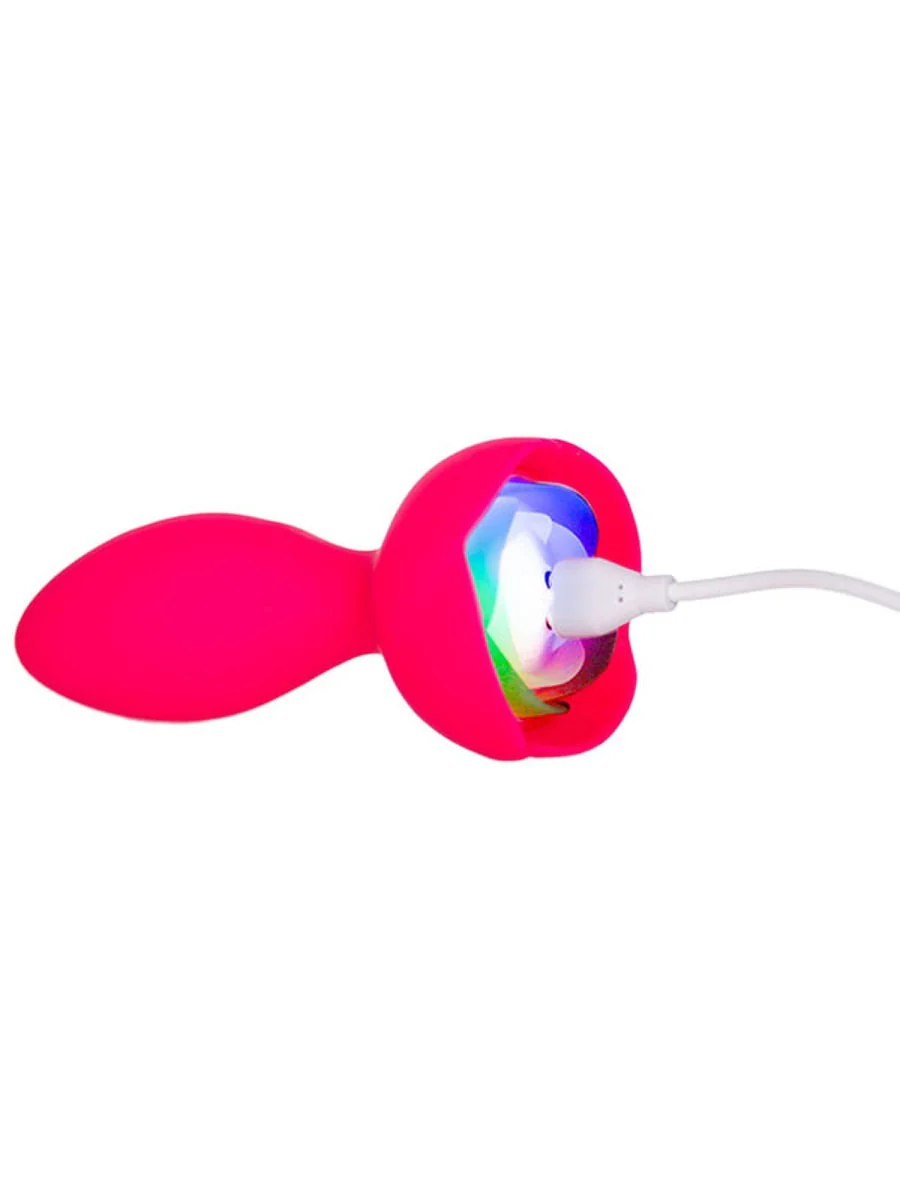 M-Lady Light Up Rotating Anal Plug Pink - Image 4