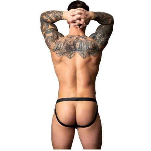 Male Power Snap Off Jock Black - Image 2