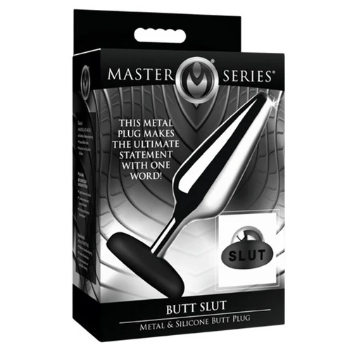 Master Series - Butt Slut Metal & Silicone Butt Plug