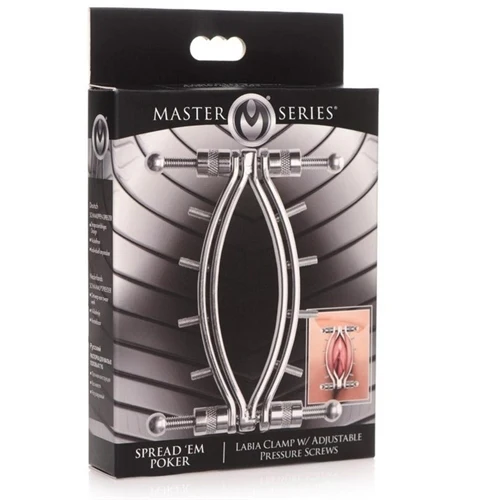 Master Series Spread 'Em Poker Labia Clamp with Adjustable Pressure Screws