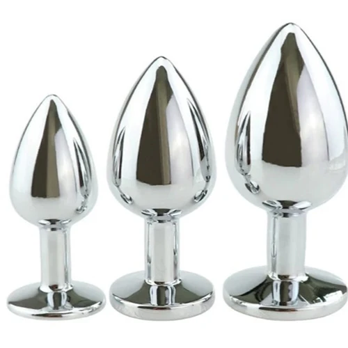 Metal Plug 3 Piece set with Jewel (various colours) Blue, Pink. Purple