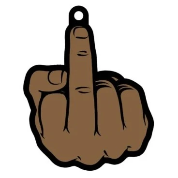 Middle Finger Air Freshener Brown