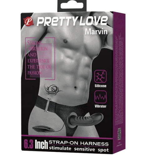 Pretty Love Premium Hollow Harness Strap ON 6.3inch 'Marvin'