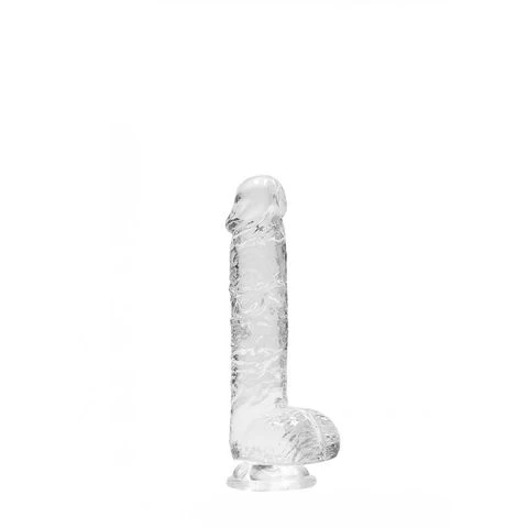 RealRock Clear Realistic Dildo with Balls-6 Inch - Image 3