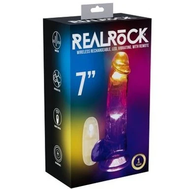 REALROCK With Balls Wireless Rechargeable LED Vibrating Dong - Image 3