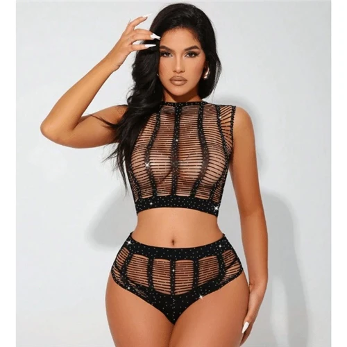 Rhinestone Two Piece Set