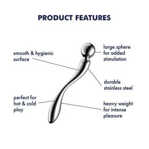 Satisfyer Star Force 2 - Chrome Steel 22cm Dildo - Image 2