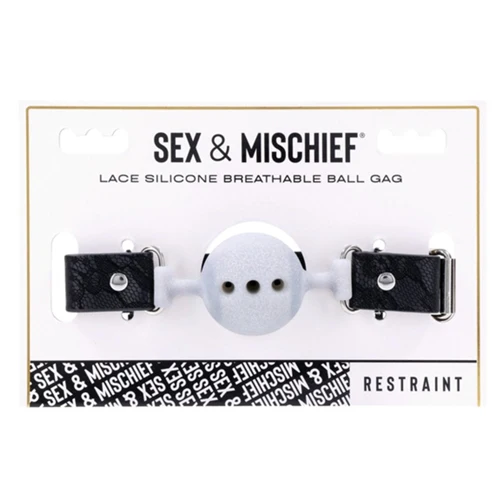 Sex and Mischief Lace Silicone Breathable Ball Gag