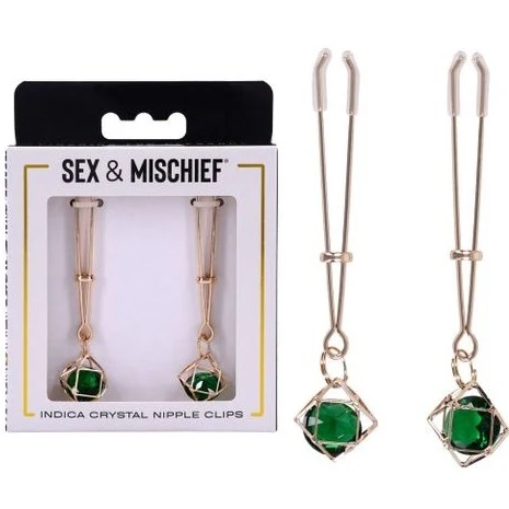 Sex & Mischief Indica Crystal Nipple Clips