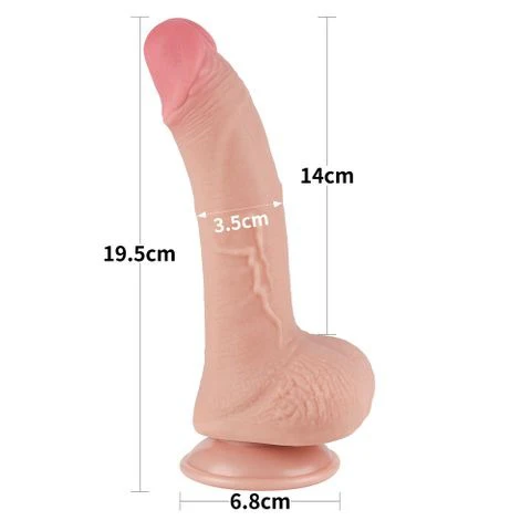 Sliding Skin Dual Layer Dong - 7.5'' Flesh - Image 4