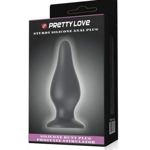 Sturdy Extra Large Silicone Anal Plug (Black)