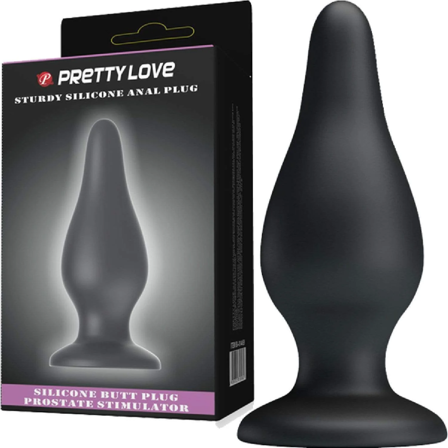 Sturdy Extra Large Silicone Anal Plug (Black) - Image 2