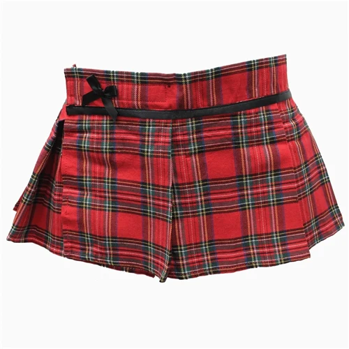 Tartan Wrap Skirt Red