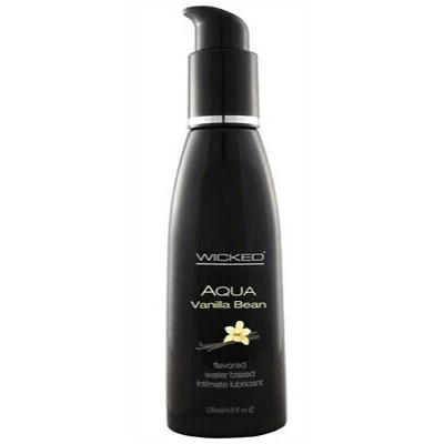 Vanilla Bean Flavoured Lubricant - Wicked Aqua 120ml